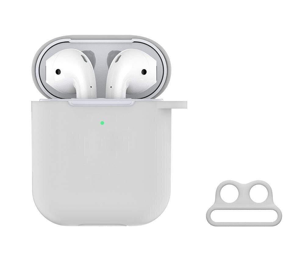 Maciņš Devia Naked Silicone Apple Airpods balts cena un informācija | Austiņu piederumi | 220.lv