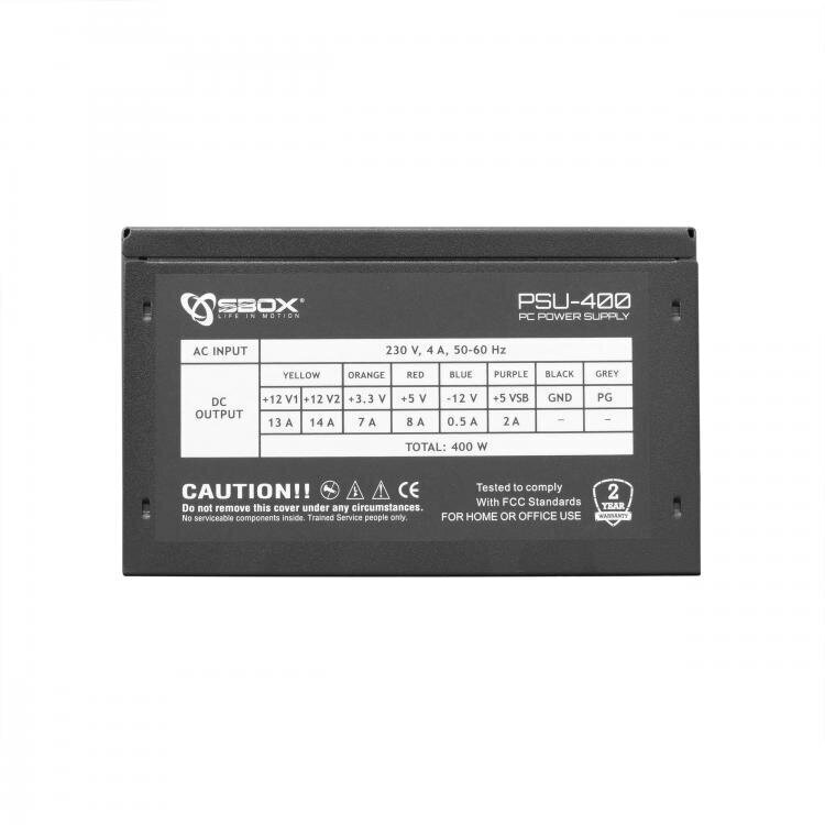 Sbox PSU-400/ATX-400W barošanas bloks cena un informācija | Barošanas bloki (PSU) | 220.lv