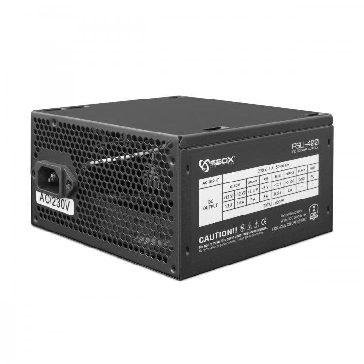 Sbox PSU-400/ATX-400W barošanas bloks цена и информация | Barošanas bloki (PSU) | 220.lv