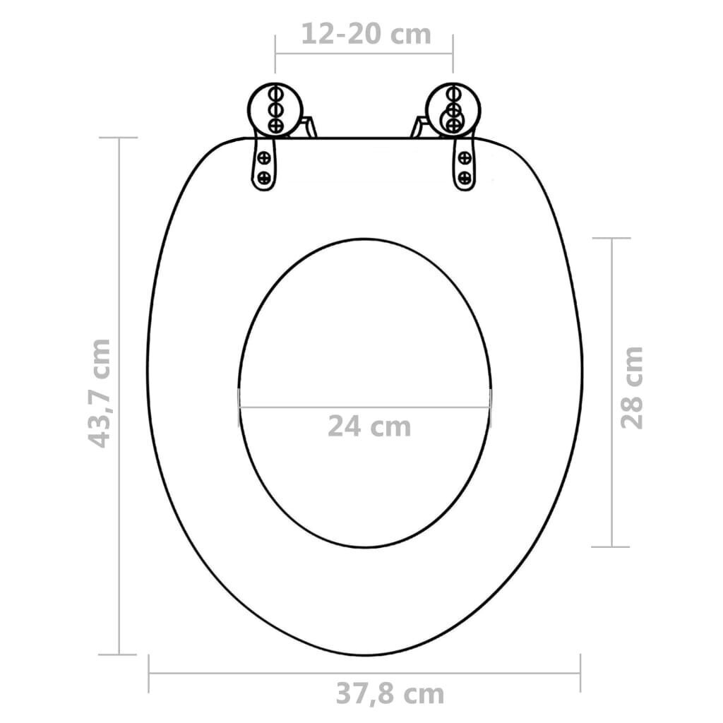 vidaXL tualetes poda sēdeklis ar vāku, MDF, flamingo dizains cena un informācija | Piederumi tualetes podiem un bidē | 220.lv