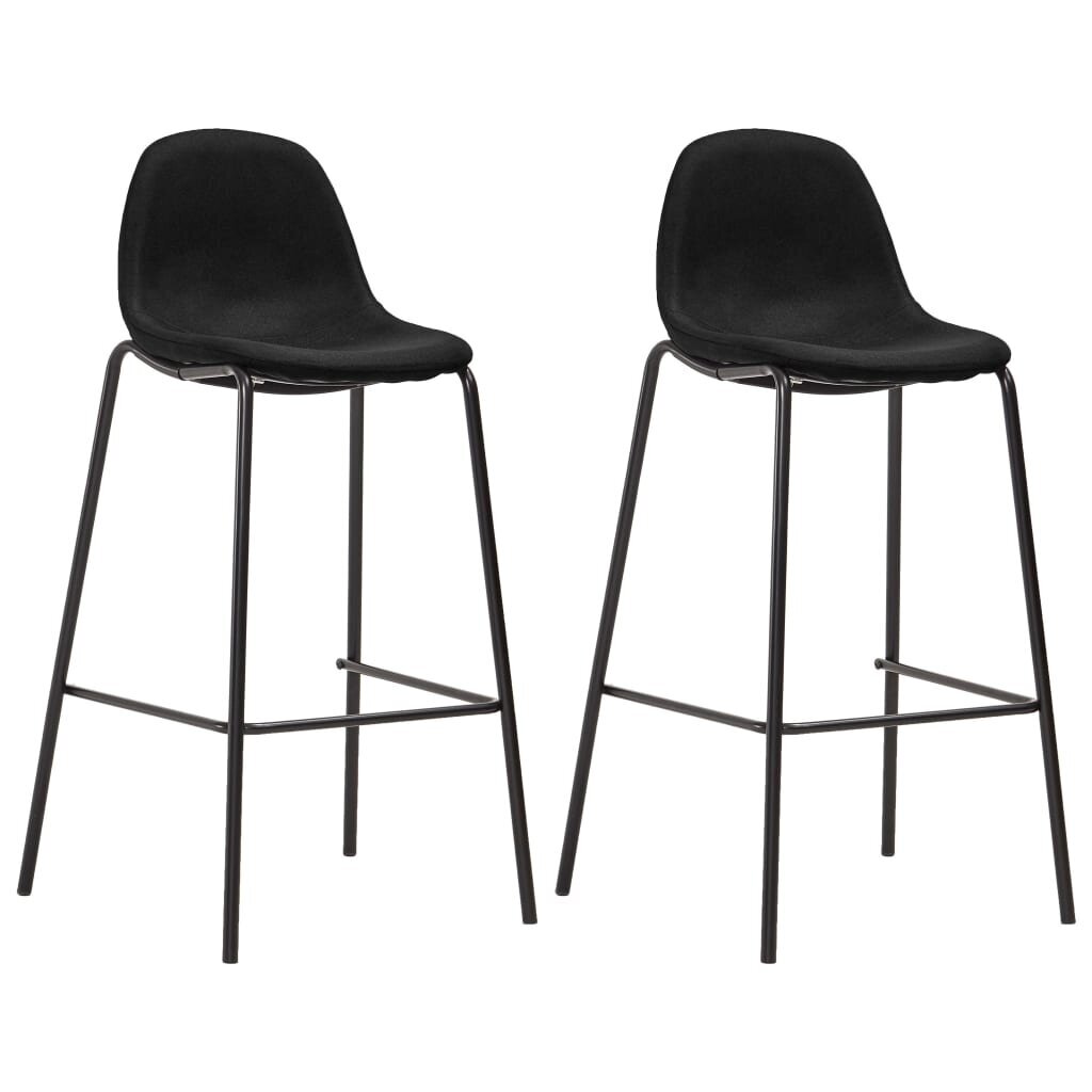 VidaXL bāra krēsli, 2 gab., melns audums cena | 220.lv
