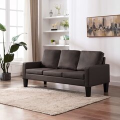 Трехместный диван, коричневый цена и информация | Диваны | 220.lv