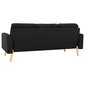 vidaXL 2-daļīgs dīvānu komplekts, melns audums cena un informācija | Dīvāni | 220.lv