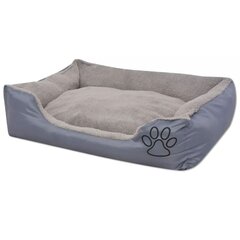 Лежак для собаки с мягкой подушкой, размер М, серый цена и информация | Лежаки, домики | 220.lv