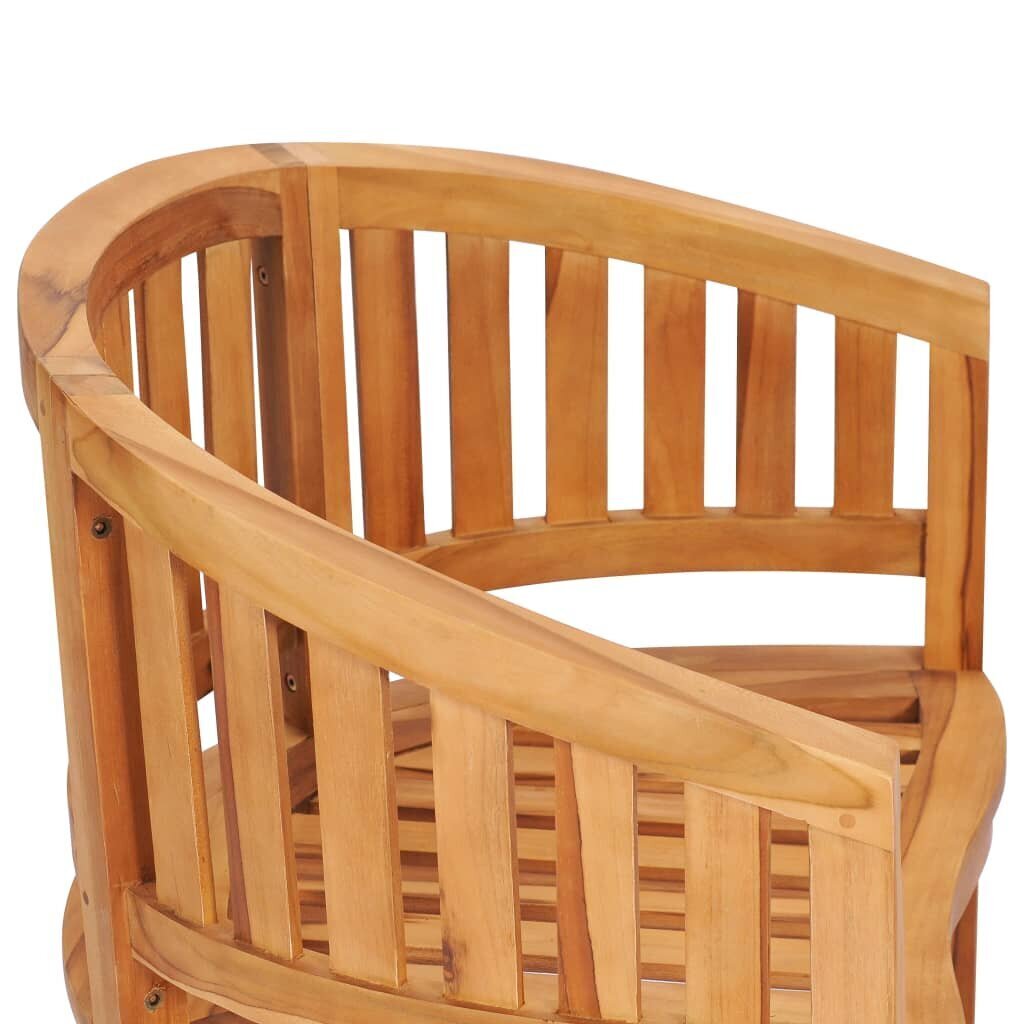 vidaXL banāna formas krēsli, 2 gab., masīvs tīkkoks cena un informācija | Dārza krēsli | 220.lv