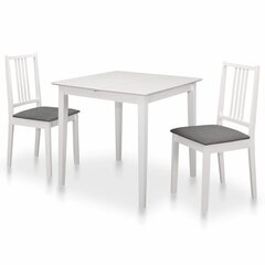 vidaXL 3-daļīgs virtuves mēbeļu komplekts, MDF, balts цена и информация | Комплекты мебели для столовой | 220.lv