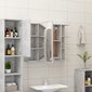 vidaXL vannasistabas spoguļskapītis, pelēks, 80x20,5x64 cm цена и информация | Vannas istabas skapīši | 220.lv