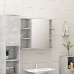 vidaXL vannasistabas spoguļskapītis, pelēks, 80x20,5x64 cm cena un informācija | Vannas istabas skapīši | 220.lv