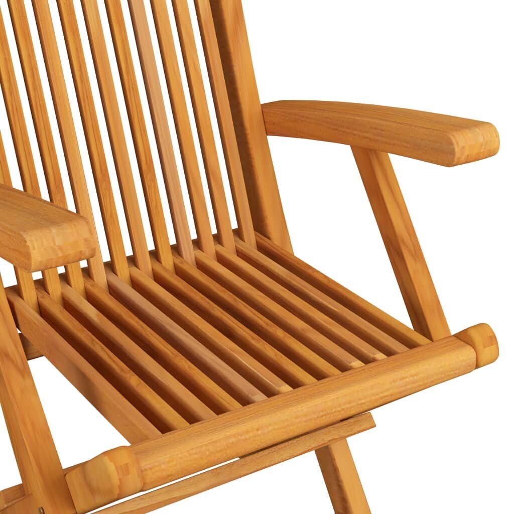 vidaXL dārza krēsli, pelēki matrači, 2 gab., masīvs tīkkoks cena un informācija | Dārza krēsli | 220.lv