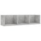 vidaXL CD sienas plaukts, betonpelēks, 75x18x18 cm, skaidu plāksne цена и информация | Plaukti | 220.lv