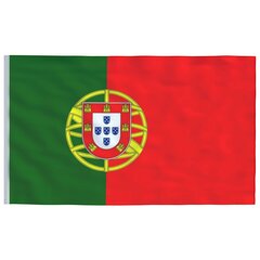 vidaXL Portugāles karogs, 90x150 cm cena un informācija | Karogi un aksesuāri | 220.lv