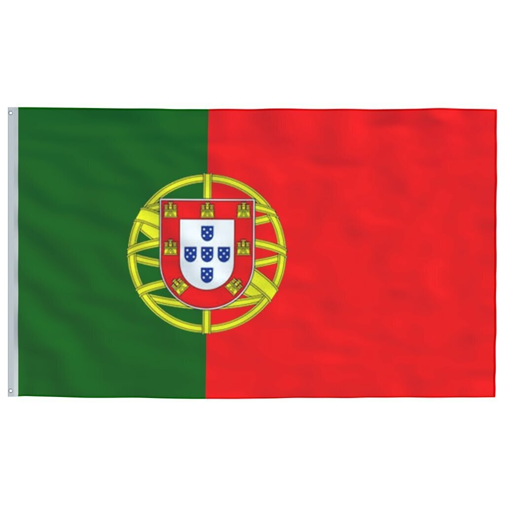 vidaXL Portugāles karogs, 90x150 cm cena un informācija | Karogi un aksesuāri | 220.lv