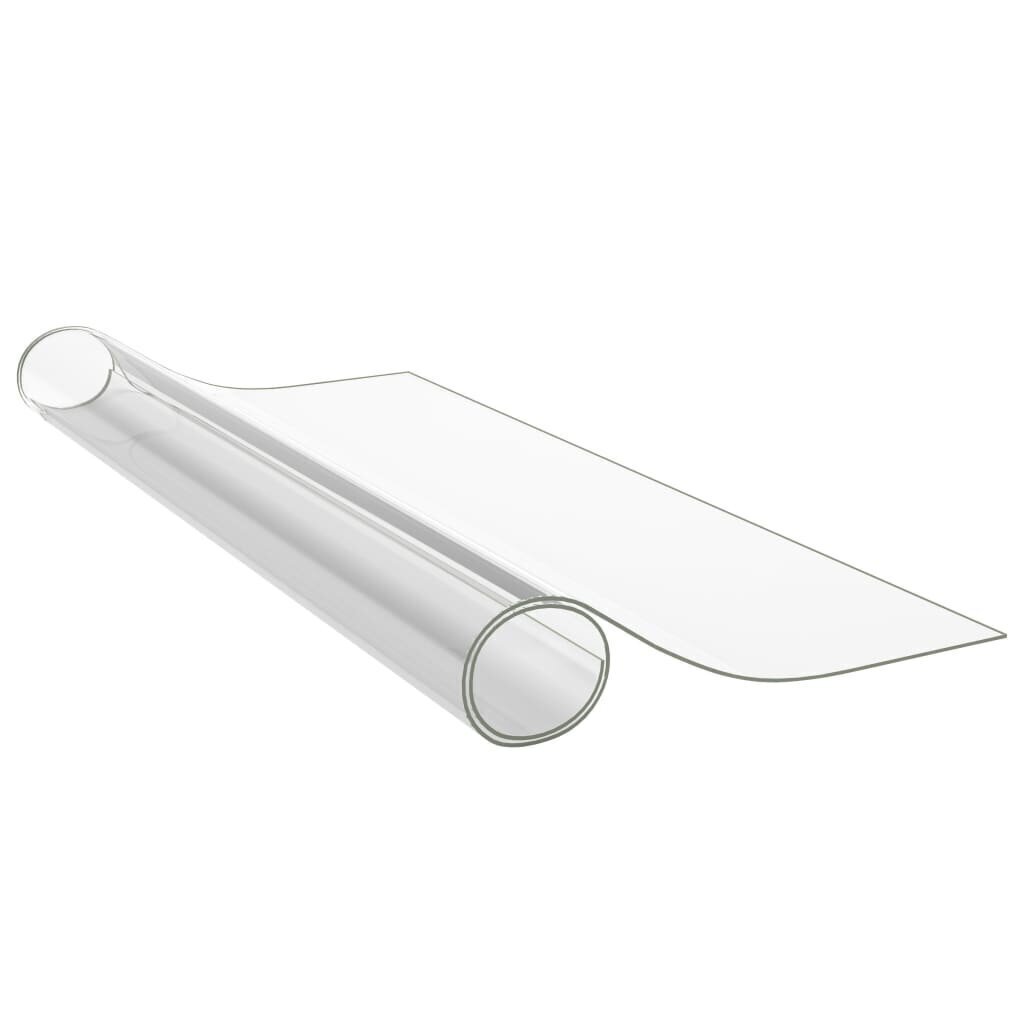 vidaXL galda aizsargsegums, caurspīdīgs, 80x80 cm, 2 mm, PVC cena un informācija | Galdauti, salvetes | 220.lv