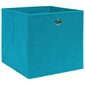 vidaXL uzglabāšanas kastes, 10 gab., 32x32x32 cm, zilgans audums cena un informācija | Veļas grozi un mantu uzglabāšanas kastes | 220.lv