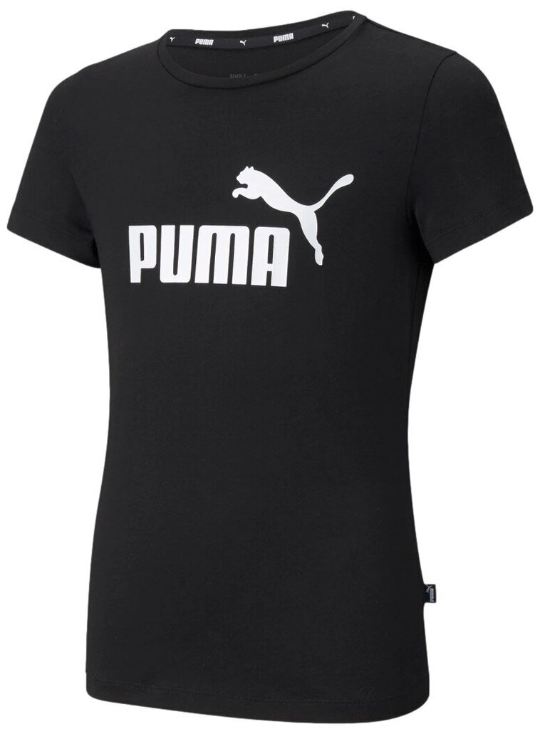 T-krekls sievietēm - Puma Ess Logo Tee Black, melns cena un informācija | Sporta apģērbs sievietēm | 220.lv
