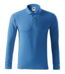 Рубашка поло Pique Polo LS для мужчин, лазурно-синяя цена и информация | Мужские футболки | 220.lv