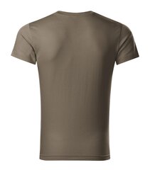 Футболка для мужчин Slim Fit V-neck, светло-коричневая цена и информация | Мужские футболки | 220.lv