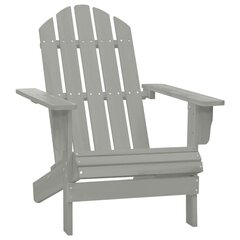 vidaXL dārza krēsls, koks, pelēks цена и информация | скамейка со столиком | 220.lv