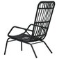 vidaXL dārza krēsls, PE rotangpalma, melns cena un informācija | Dārza krēsli | 220.lv