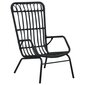 vidaXL dārza krēsls, PE rotangpalma, melns cena un informācija | Dārza krēsli | 220.lv