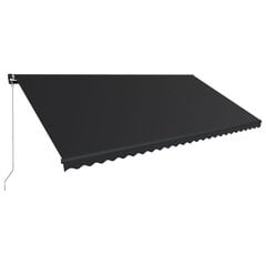 vidaXL izvelkama markīze ar LED, manuāli darbināma, 600x300 cm, pelēka цена и информация | Зонты, маркизы, стойки | 220.lv