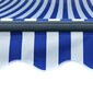 vidaXL markīze ar vēja sensoru un LED, 600x300 cm, zila ar baltu cena un informācija | Saulessargi, markīzes un statīvi | 220.lv