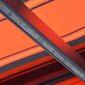 vidaXL izvelkama markīze ar LED, manuāla, 400x300 cm, oranža un brūna цена и информация | Saulessargi, markīzes un statīvi | 220.lv
