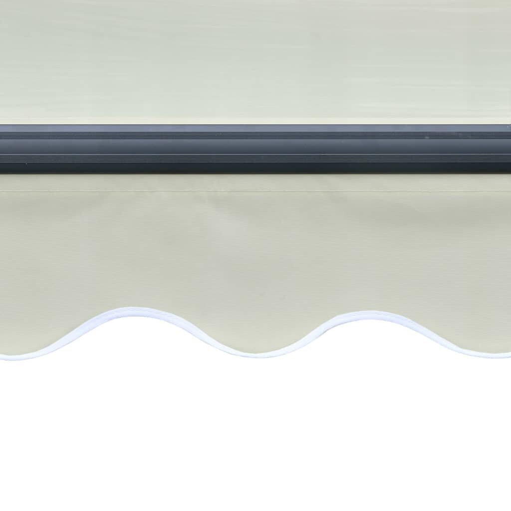 vidaXL izvelkama markīze ar vēja sensoru un LED, krēmkrāsā, 400x300 cm цена и информация | Saulessargi, markīzes un statīvi | 220.lv