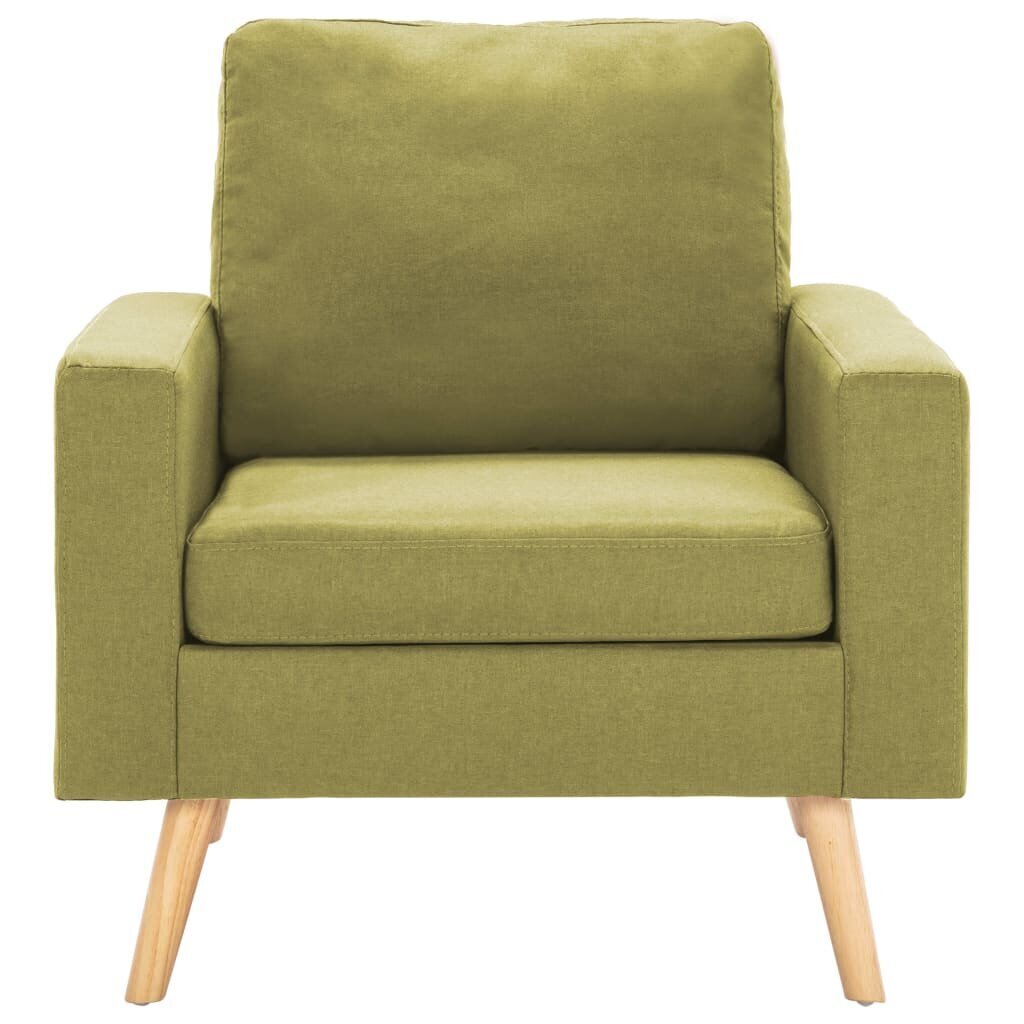 vidaXL atpūtas krēsls, zaļš audums cena un informācija | Atpūtas krēsli | 220.lv