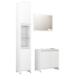 Комплект мебели для ванной, 3 части, белый цена и информация | Комплекты в ванную | 220.lv