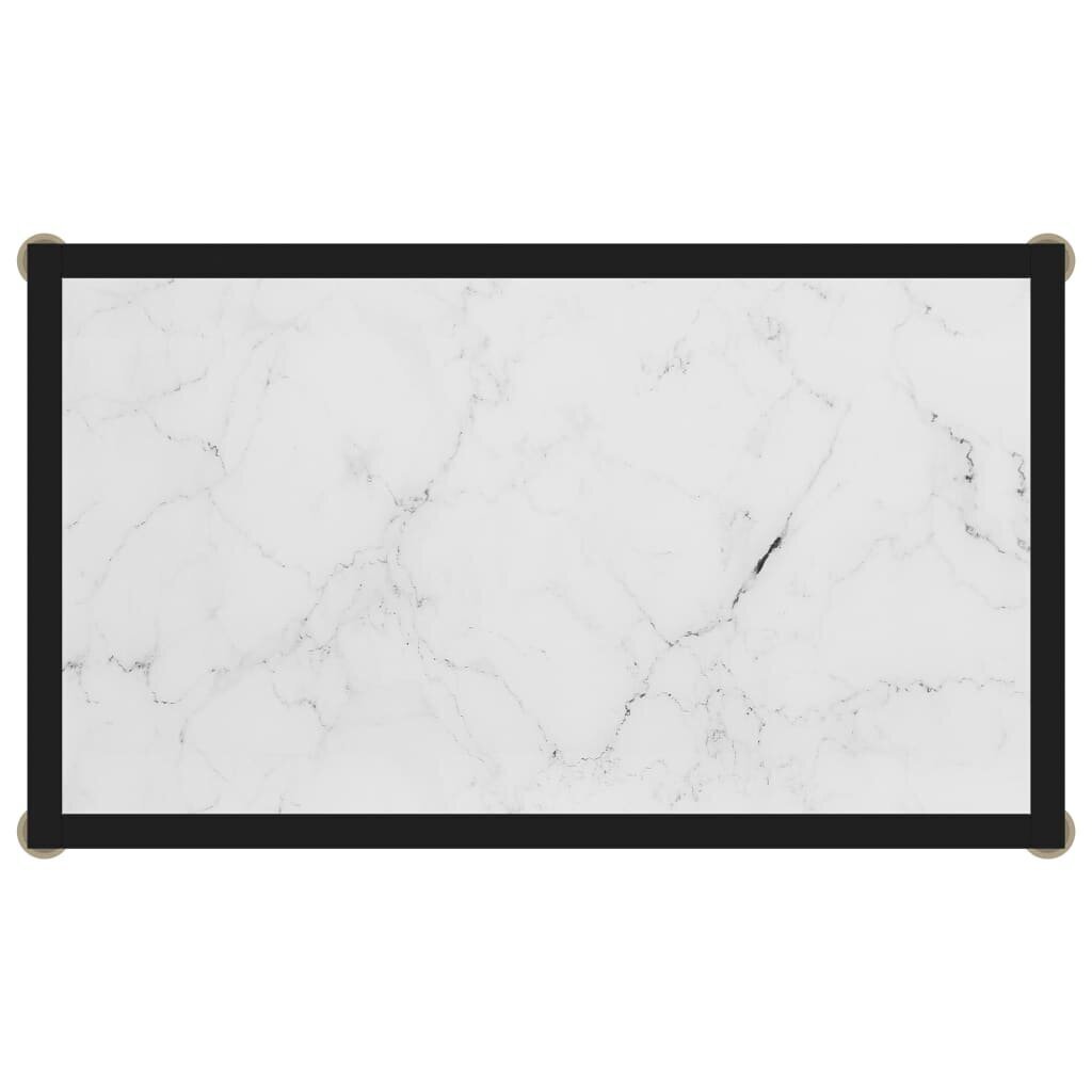 vidaXL konsoles galdiņš, balts, 60x35x75 cm, rūdīts stikls cena un informācija | Konsoles galdiņi | 220.lv
