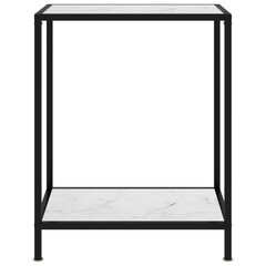 vidaXL konsoles galdiņš, balts, 60x35x75 cm, rūdīts stikls цена и информация | Столы-консоли | 220.lv