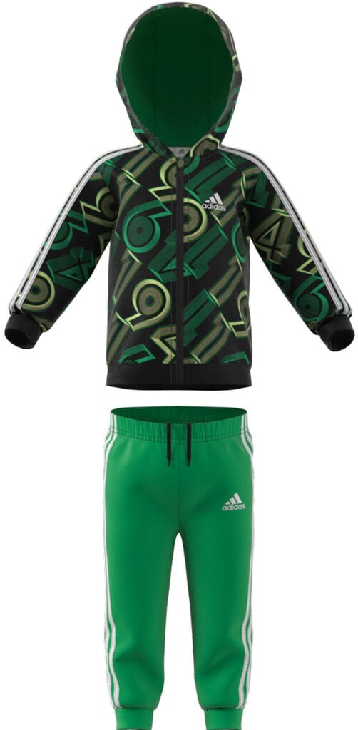 Sporta tērps bērniem - Adidas I Shiny 49 Jog Green, zaļš цена и информация | Bikses zēniem | 220.lv