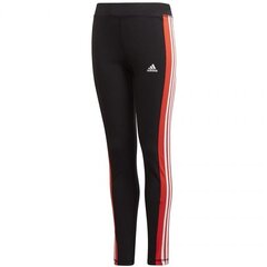 Sporta bikses meitenēm Adidas Yg Lin 3s Tight Jr, GD6214, melnas cena un informācija | Bikses meitenēm | 220.lv