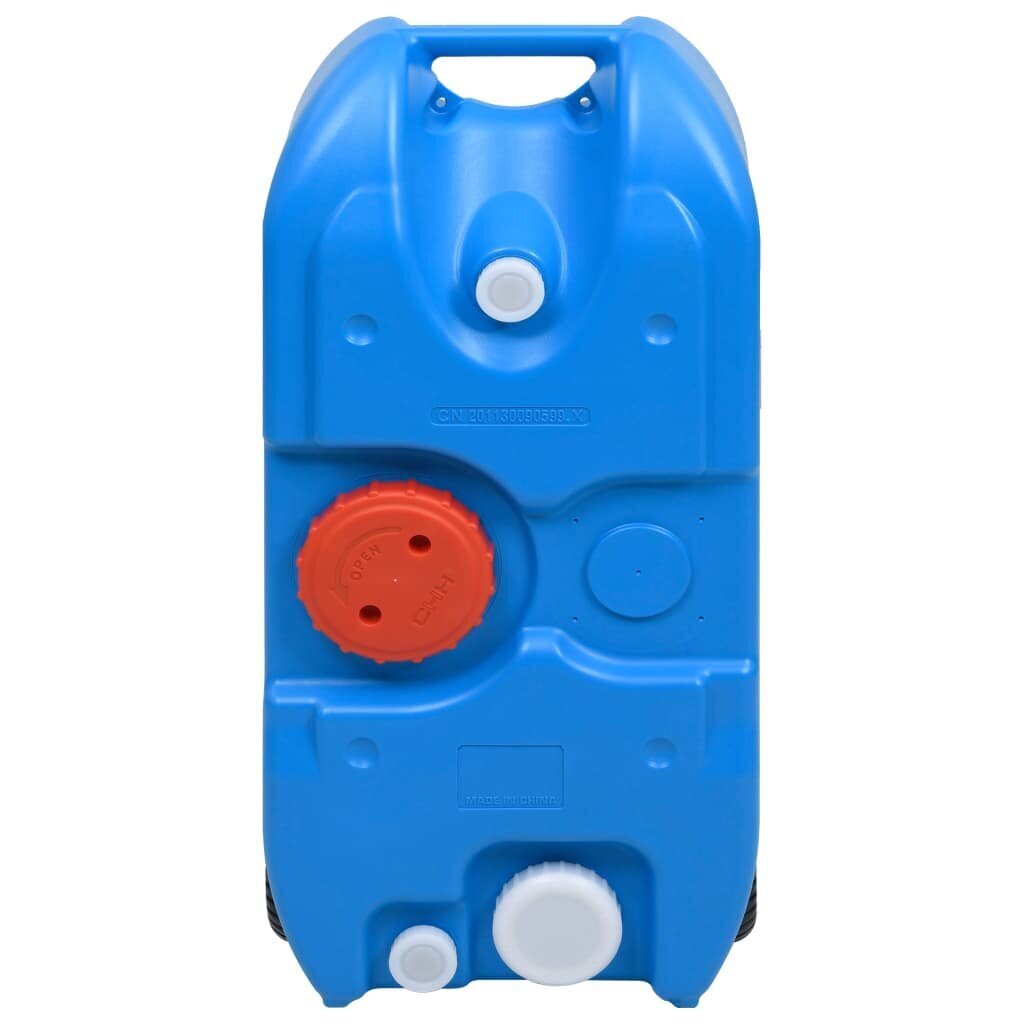 vidaXL ūdens tvertne kempingam, ar riteņiem, 40 L, zila cena un informācija | Komposta kastes un āra konteineri | 220.lv