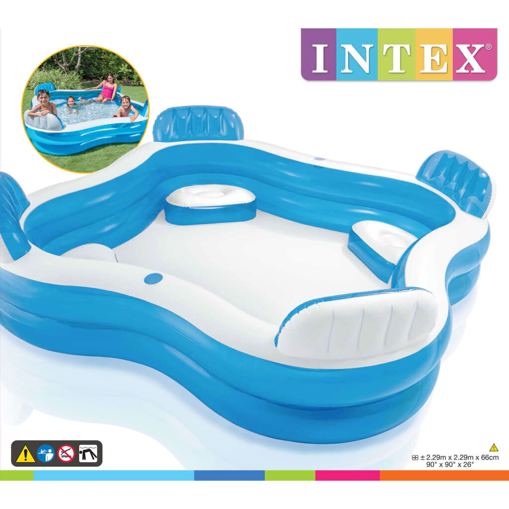 Intex piepūšamais baseins Family Lounge Pool, 56475NP цена | 220.lv