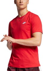 T-krekls vīriešiem - Nike Nsw Club Tee Red цена и информация | Мужские футболки | 220.lv