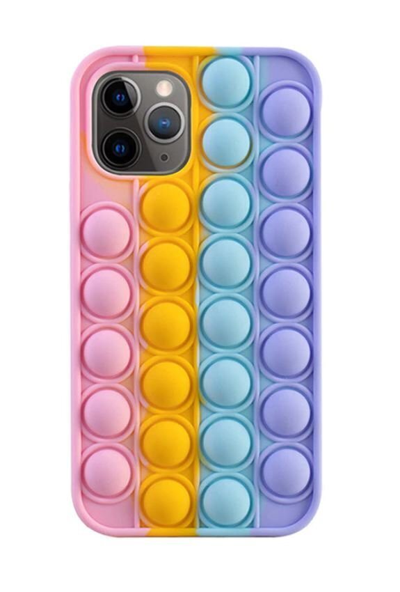 Hallo POP IT pretstresa silikona maciņš priekš Apple iPhone 12 Pro Max,  Rozā-violets, iPhone 12 Pro Max cena | 220.lv
