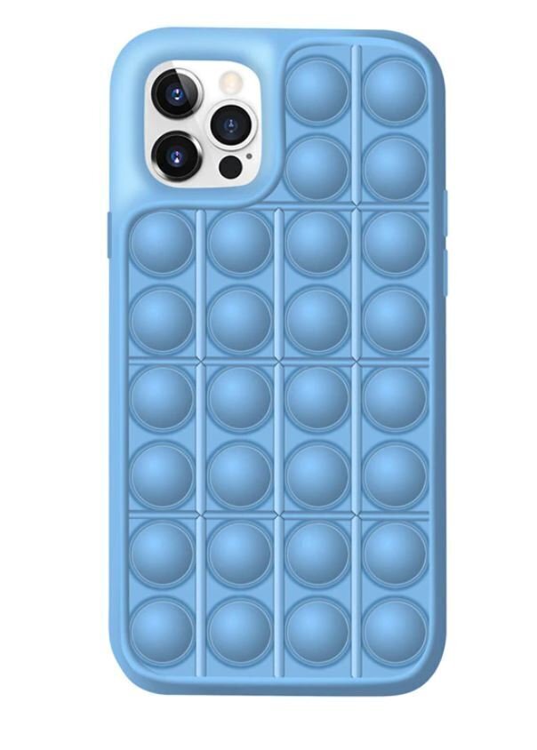 Hallo POP IT pretstresa silikona maciņš priekš Apple iPhone 12 Pro Max, Rozā-zils cena un informācija | Telefonu vāciņi, maciņi | 220.lv