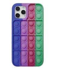 Hallo POP IT pretstresa silikona maciņš priekš Apple iPhone 11 Pro Max, Violets-zaļš cena un informācija | Telefonu vāciņi, maciņi | 220.lv