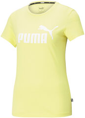 T-krekls sievietēm - Puma Ess Logo Tee Yellow цена и информация | Спортивная одежда для женщин | 220.lv