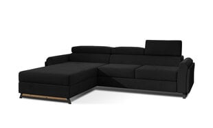 Stūra dīvāns NORE Mariall 11, melns cena un informācija | Stūra dīvāni | 220.lv