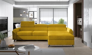 Stūra dīvāns NORE Mariall 12, dzeltens cena un informācija | Stūra dīvāni | 220.lv