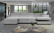 Stūra dīvāns NORE Josette 01, smilškrāsas cena un informācija | Stūra dīvāni | 220.lv