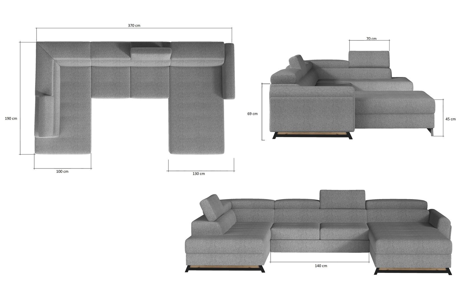 Stūra dīvāns NORE Josette 06, smilškrāsas cena un informācija | Stūra dīvāni | 220.lv