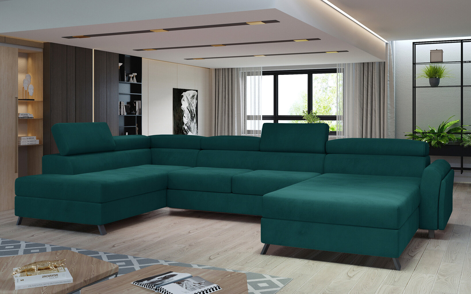 Stūra dīvāns NORE Josette 18, zaļš cena un informācija | Stūra dīvāni | 220.lv