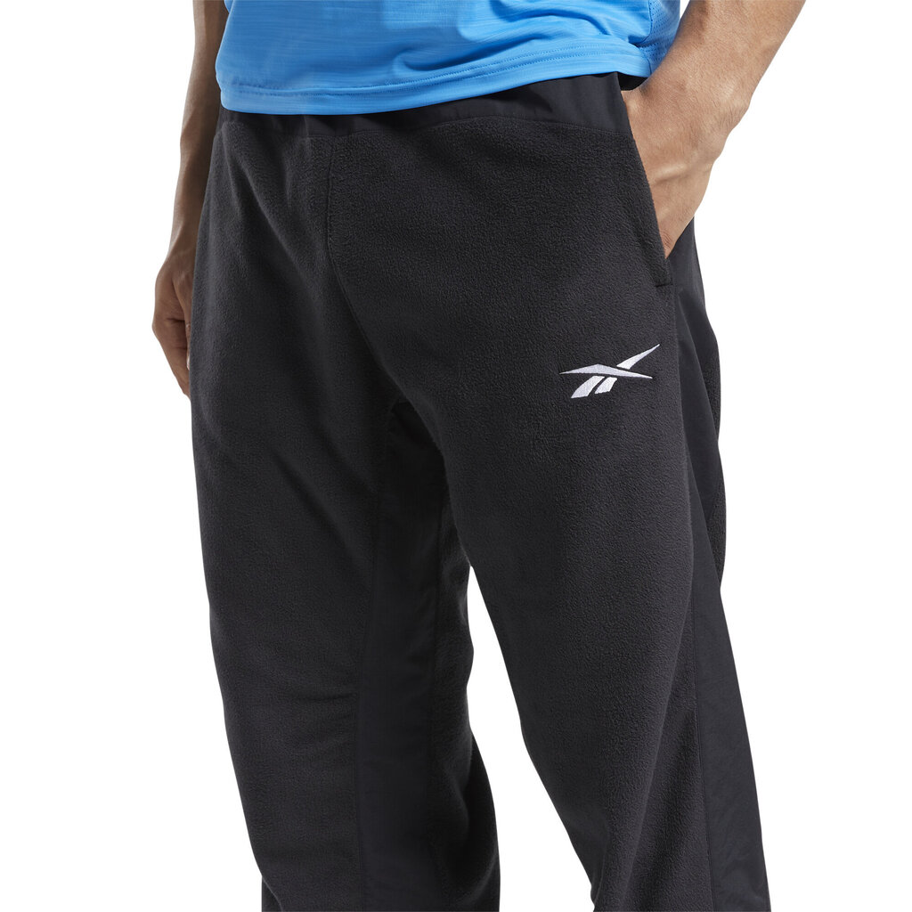 Sporta bikses vīriešiem - Reebok Workout Fleece Pants Black cena un informācija | Sporta apģērbs vīriešiem | 220.lv