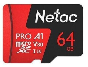 Карта памяти для телефона Netac Micro SDXC 64GB UHS-I/NT02P500PRO-064G-S цена и информация | Карты памяти для телефонов | 220.lv