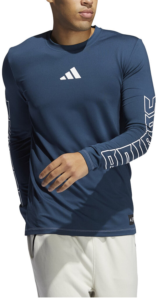 T-krekls ar garām piedurknēm vīriešiem - Adidas Fb Hype Ls Tee Blue цена и информация | Sporta apģērbs vīriešiem | 220.lv