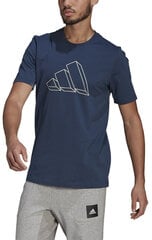 Adidas Футболки M Fi Gfx Tee Blue цена и информация | Мужские футболки | 220.lv